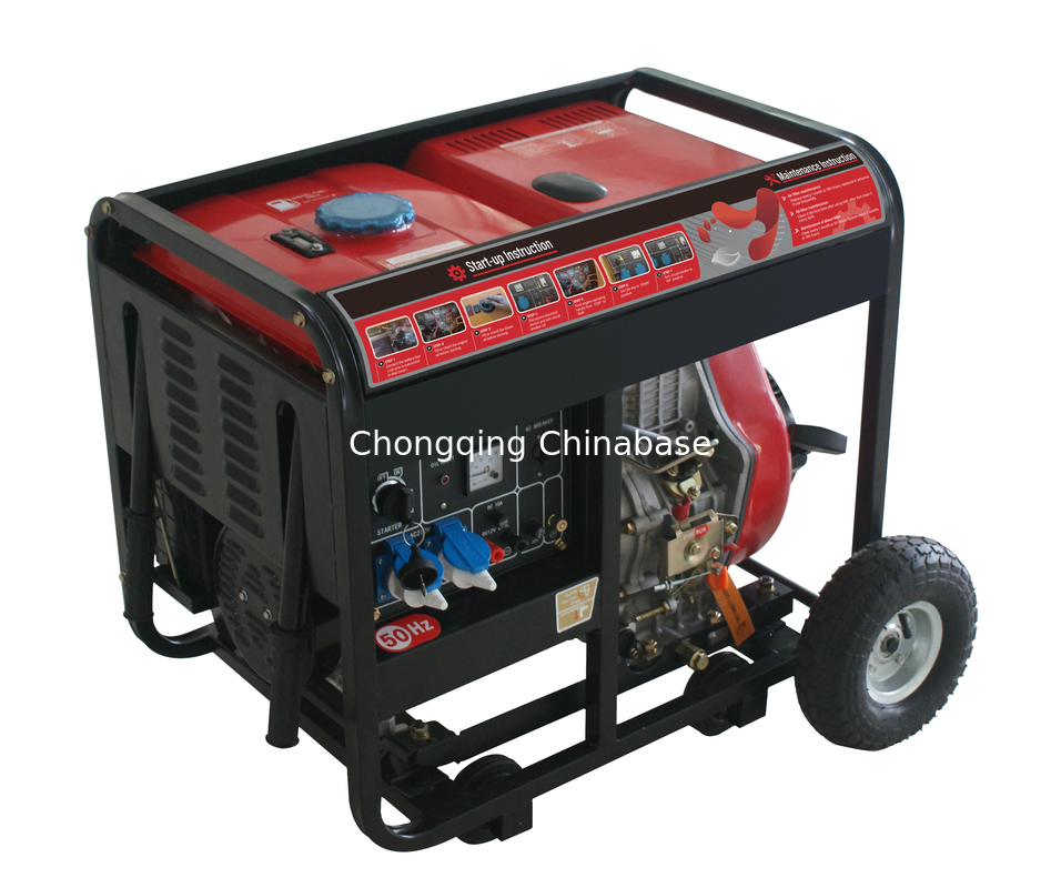 YM8700E DC12V 8.3A Портативный дизельный генератор 6,5 кВт Дизельный генератор 6,0 кВт