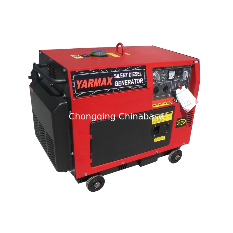 Терминал 220V 22.7A 5.0KW 5.5KW Портативный дизельный генератор YM7700T Бесшумный генератор