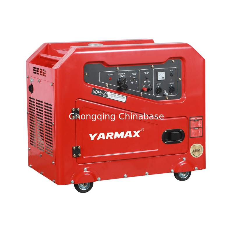 Терминал 220V 22.7A 5.0KW 5.5KW Портативный дизельный генератор YM7700T Бесшумный генератор